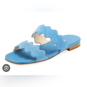 Prada blue flat sandals